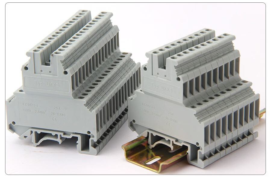 5-4mm平导轨组合式端子排轨道端子电线连接器片型端子 ukk5端子(接线