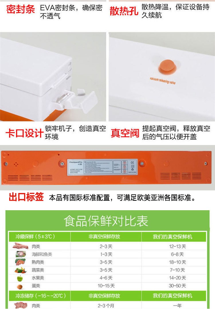 抽真空封口机两用商用全自动塑料袋密封小型家用食品真空机包装机真空