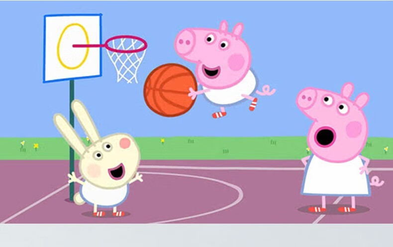 小猪佩奇皮卡丘玩具球0-3-6-12岁儿童皮球拍拍球足球篮球架飞镖粘粘球