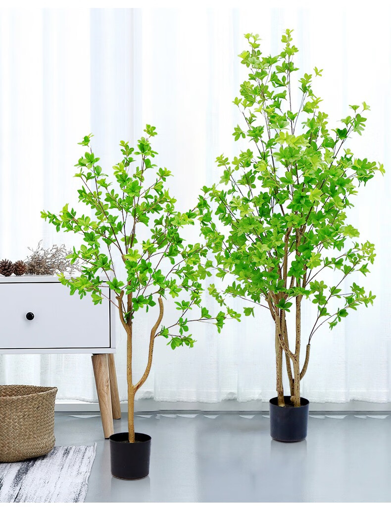 美伊朵 北欧仿真吊钟树植物服装店假绿植装饰橱窗场景布置造景摆件