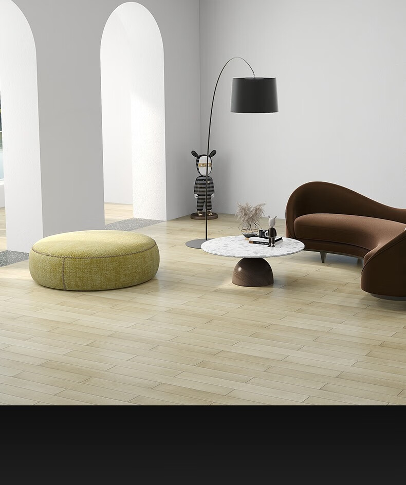 久盛地板实木地板北欧现代风灰白色桦木环保家用纯实木地板门店同款