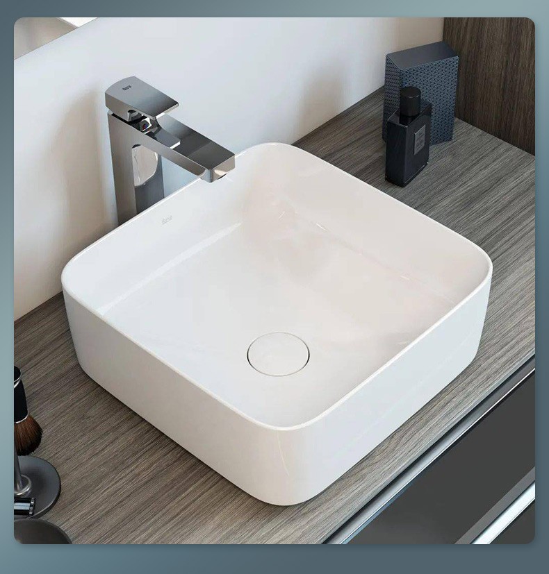 预售乐家卫浴roca英佩拉欧式简约圆形柔方形台上洗脸盆家用卫生间台盆