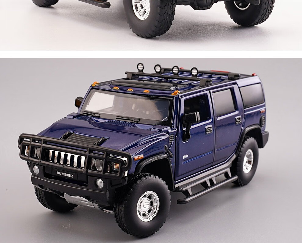 仿真合金汽车悍马h2车模越野车模型小汽车玩具收藏摆件儿童男孩玩具