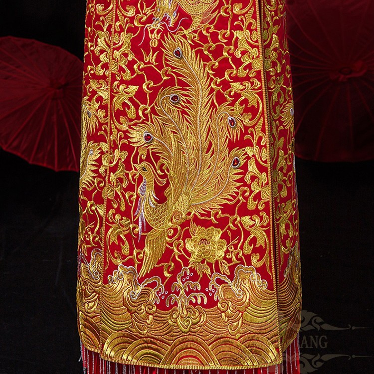 men·ang品牌女装敬酒新娘秀禾服大五福龙凤褂新娘女新款结婚中式婚纱