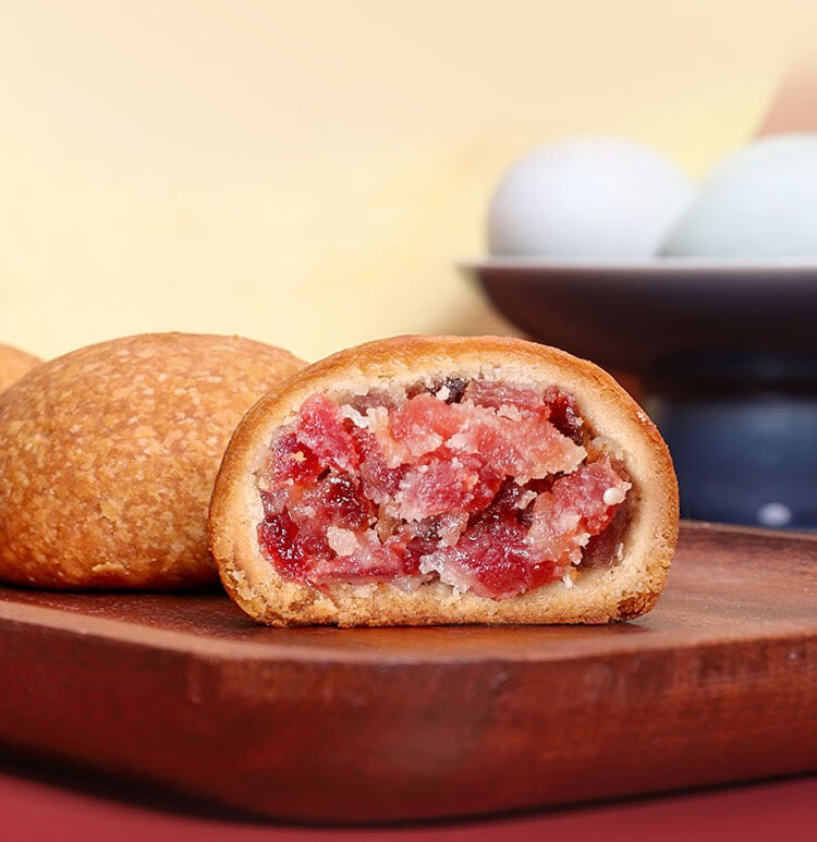 滇园云腿月饼50g*10枚礼盒 云南特产蛋黄云腿月饼云腿酥 滇式中秋火腿