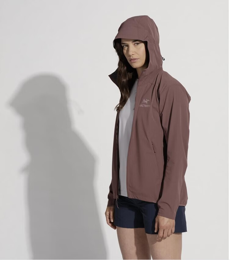 arcteryx始祖鸟gamma sl hoody女夏季轻薄弹力连帽软壳衣 b5 black