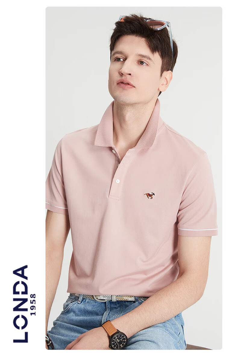 londapolo伦德保罗男士夏季2022新款经典短polo衫男商务休闲翻领纯色