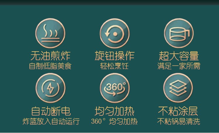 倾山空家用空气炸锅大容量全自动多功能电炸机薯条机无油低脂煎炸锅