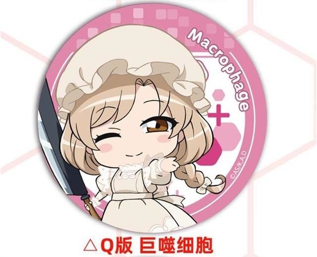 暴蒙正版工作细胞镭射徽章吧唧红细胞白细胞血小板官谷周边立绘杀手t