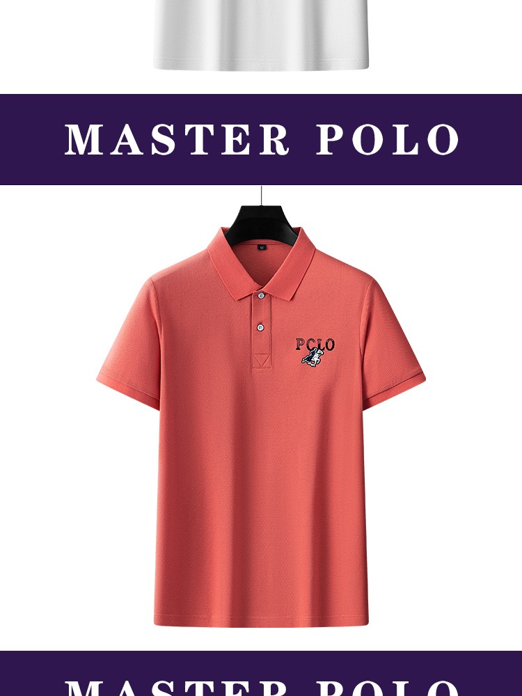 美国保罗短袖t恤男夏季新款中青年商务休闲保罗马标刺绣体恤衫8327