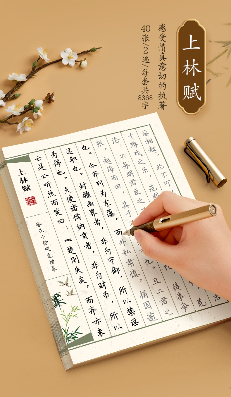 六品堂上林赋字帖心经抄写本书法初学者入门送礼套装练字专用佛经道德