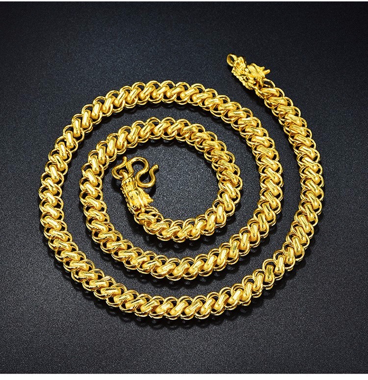 足金9999泰国龙头纯金项链男士 大克数土豪链按克 吊坠佩链 39