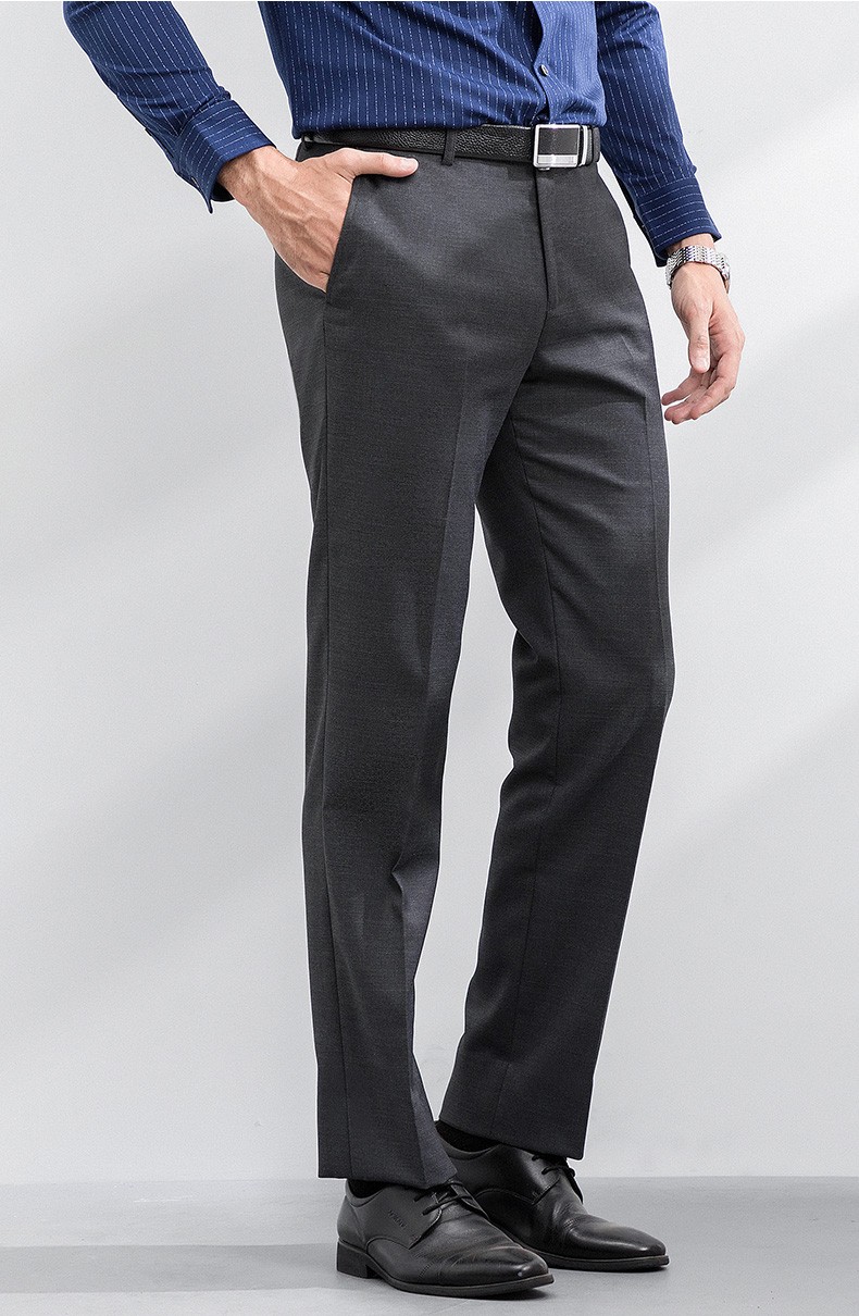 浪登2021秋季新款垂感羊毛西裤男直筒西装裤商务男士裤子秋装长裤深