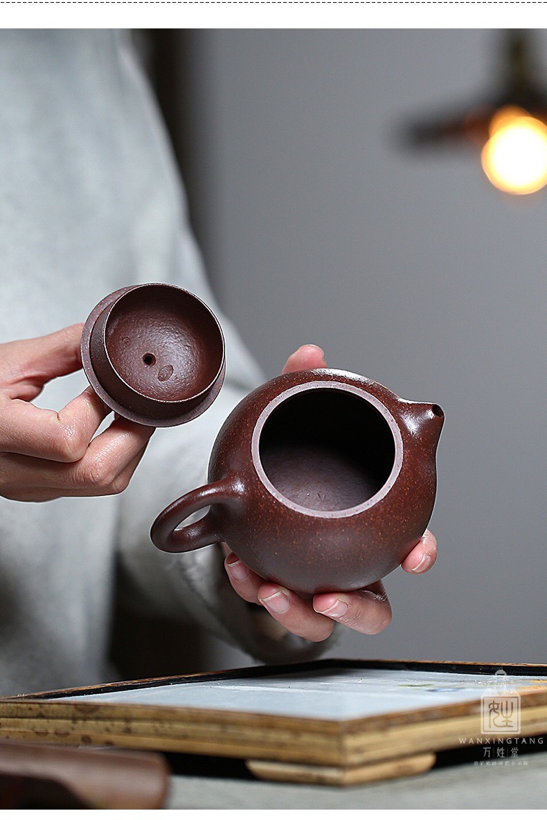 万姓堂宜兴紫砂壶名家全纯手工茶壶茶具家藏原矿紫玉金砂西施壶西施壶