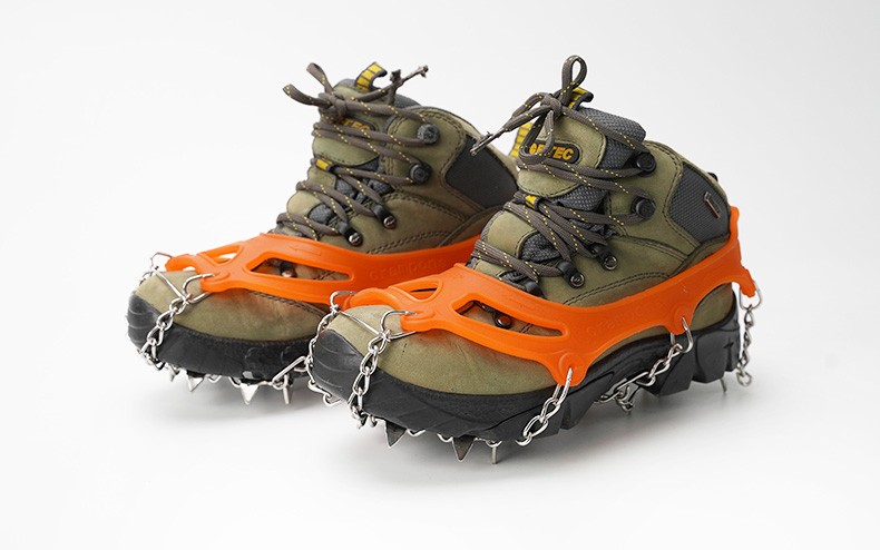 户外冰爪 冬天泥地钓鱼冰面雪地行走防滑雪爪 冬季登山鞋钉防滑鞋套 8