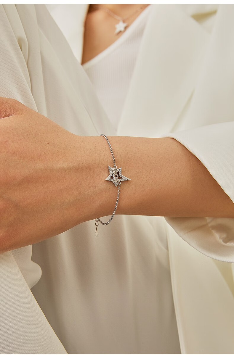 kader卡蒂罗925银手链女时尚饰品首饰生日情人节礼物送女友送老婆闪耀