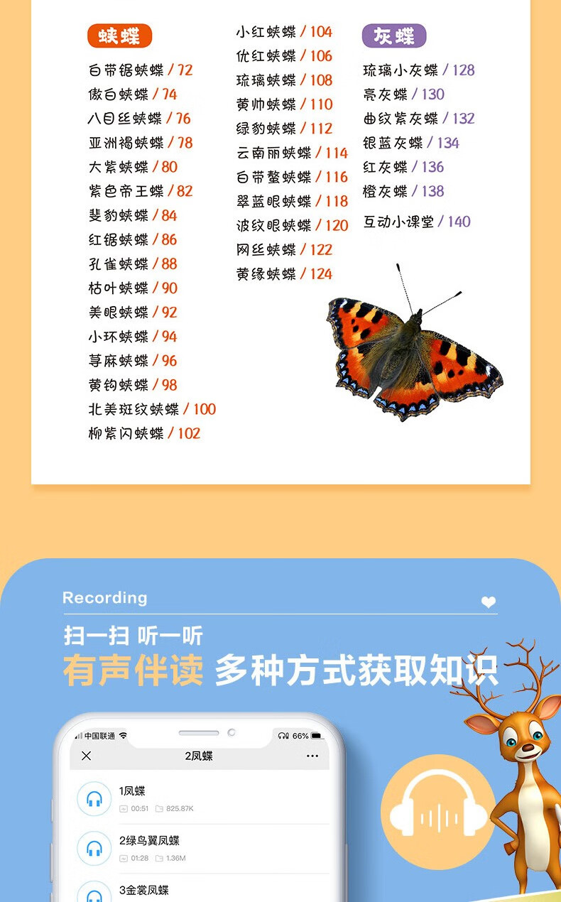 1分钟儿童小百科蝴蝶小百科彩图拼音注音版少儿百科全书幼儿认知小