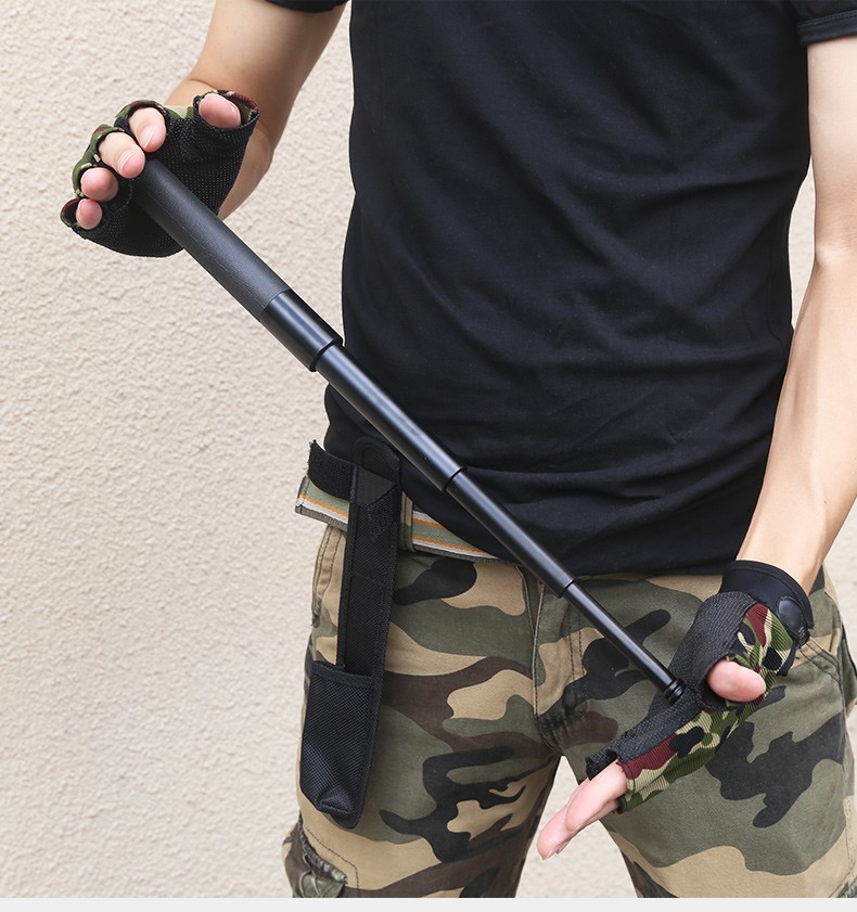 千刀汇加长款挡款四节伸缩机械甩棍车载便携自卫合法防身装备随身用品