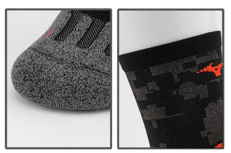 mizuno美津浓男女袜子舒适弹力简约日常休闲performance运动袜09黑色l