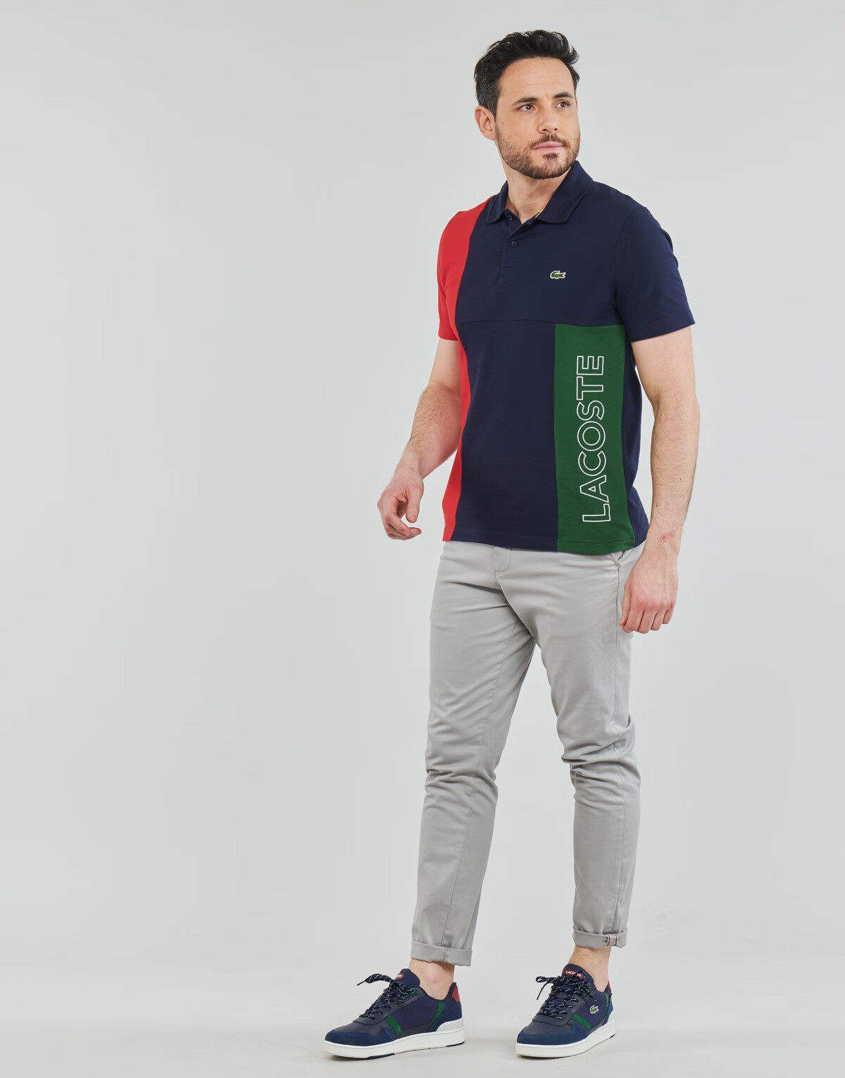 lacoste法国鳄鱼男装polo衫多彩色2022夏季新款商务休闲拼接短袖吸汗
