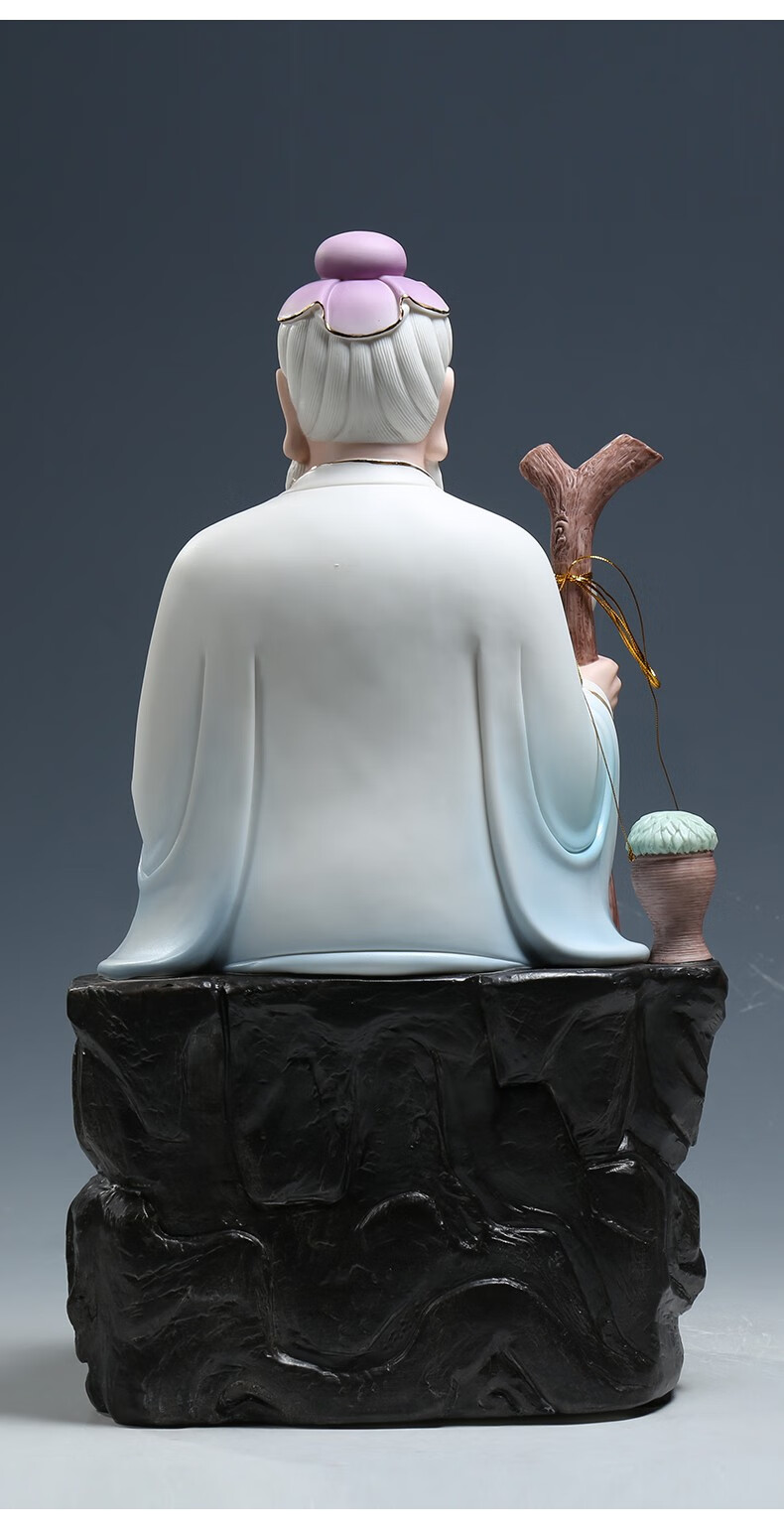 微美陶瓷高端彩绘三尺吋孙思邈药王像药王供奉家居摆件孙思邈药王像14