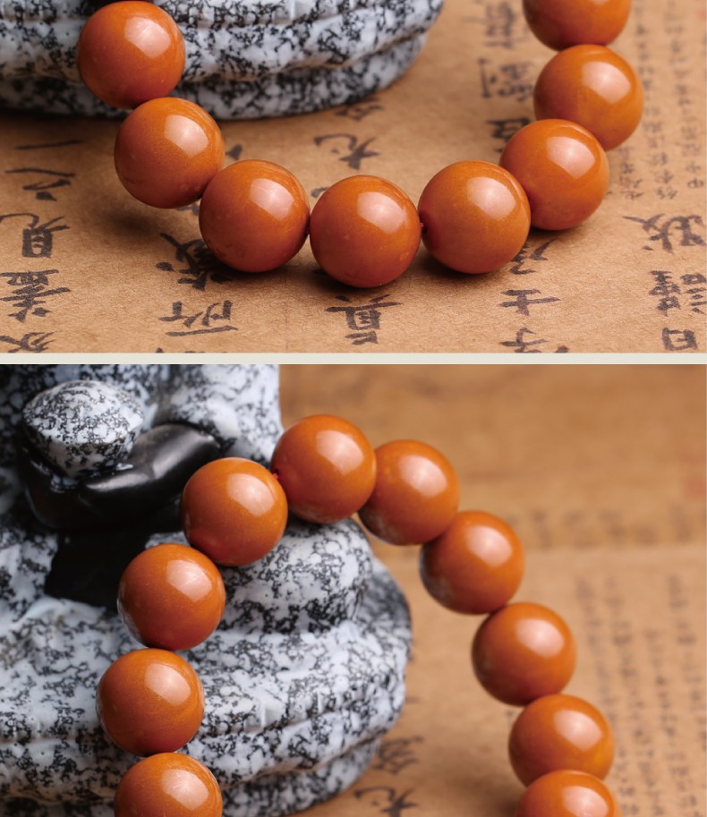 藏木世家虎年礼物本命年雄黄朱砂手链佛珠手串男女原石天然原矿色平安