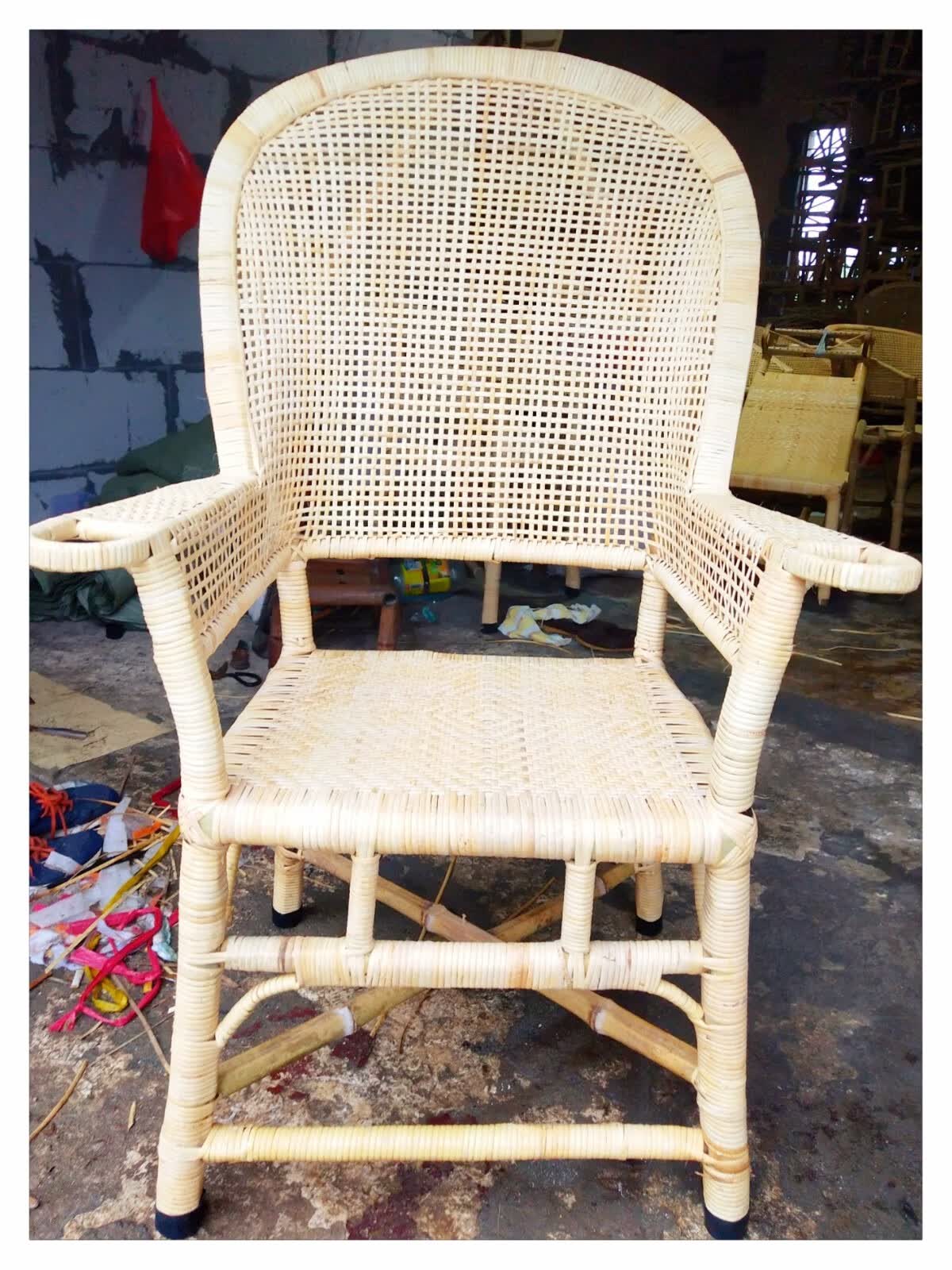 汇德能2022椅老人椅家用手工编织单个单人阳台休闲老年家具藤椅1张加