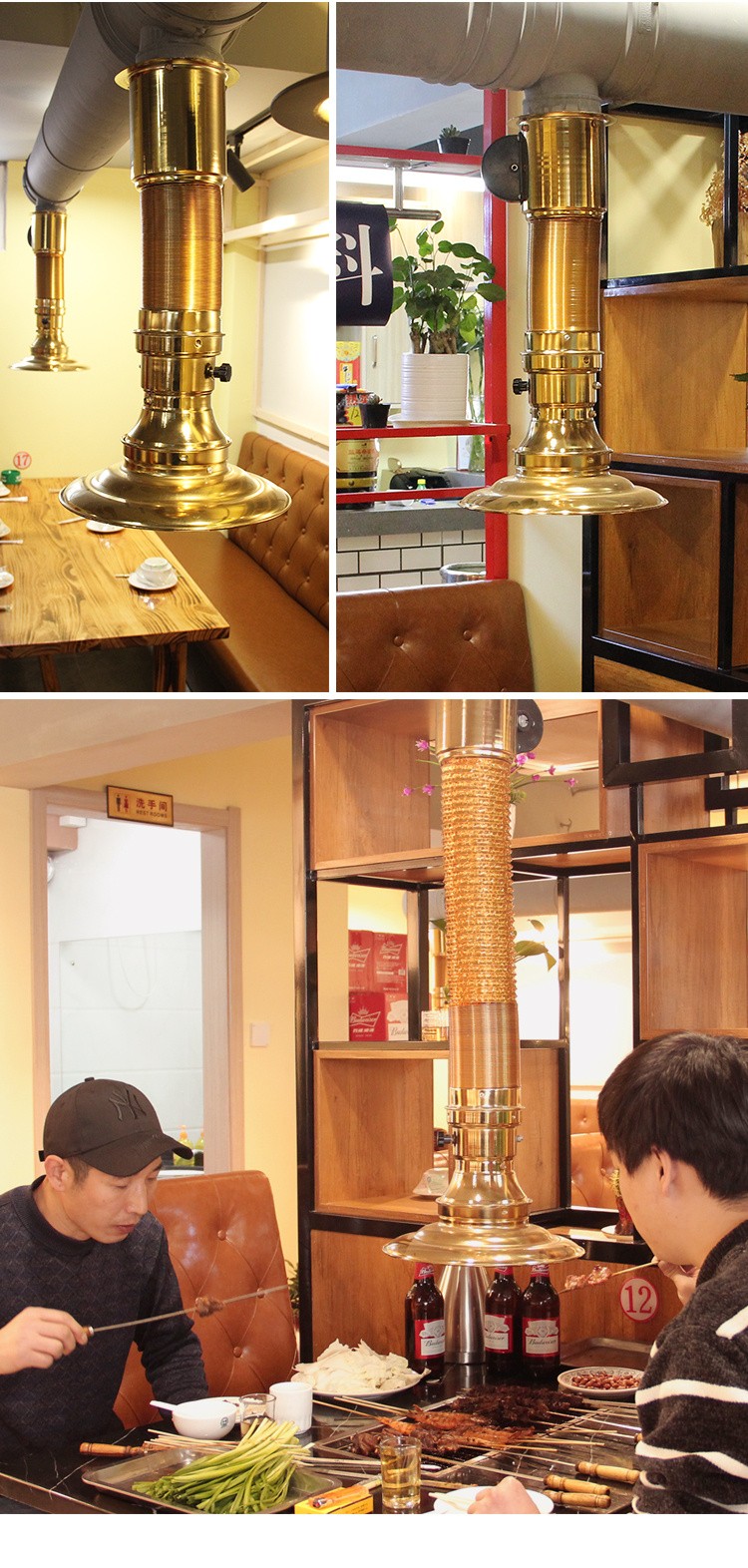 韩式烤肉排烟管烤肉店上排烟烧烤伸缩排烟管抽吸烟机排风设备商用排