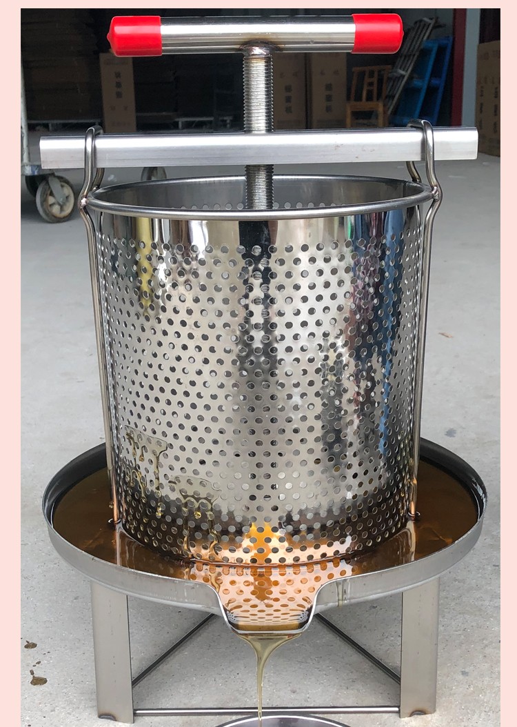 创森小米压蜜机304全不锈钢榨蜜机土蜂蜜榨压机小型家用榨蜡机压蜡