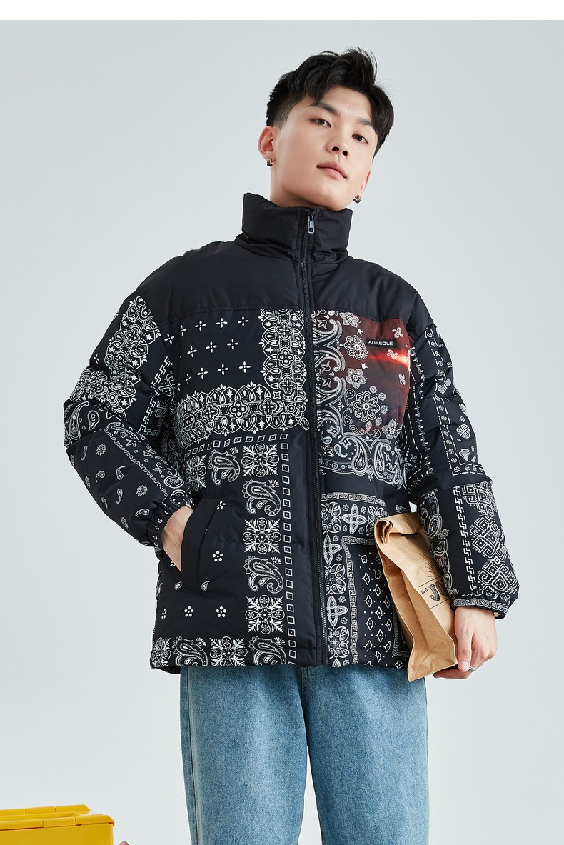 唐狮羽绒服男2022冬季新款腰果花外套男士_男士服饰_泸州海恒企业管理