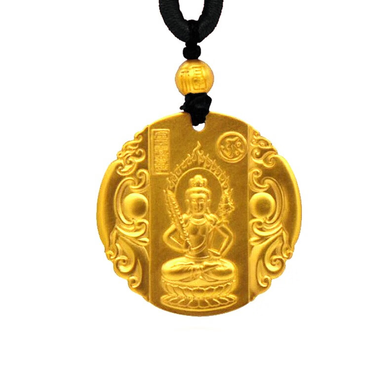 韩大福守护神本命佛黄金吊坠足金9999虚空藏菩萨古法传承项链挂坠3168