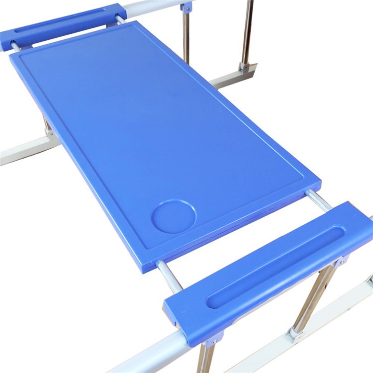 医院abs可伸缩餐桌板护理床移动餐桌架医用病床配件护栏吃饭位板蓝色