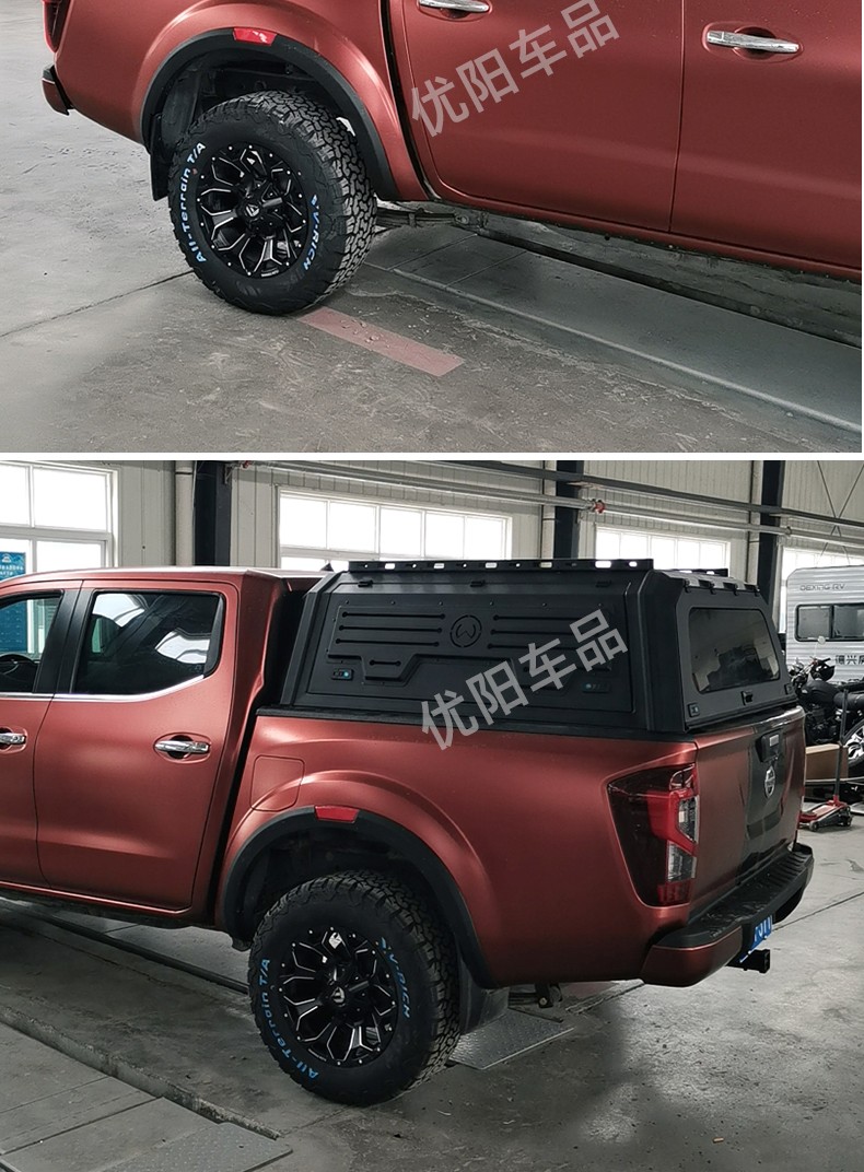 纳瓦拉皮卡后盖三开门带锁黑色猛钢后箱盖纳瓦拉锐骐6纳瓦拉改装套件