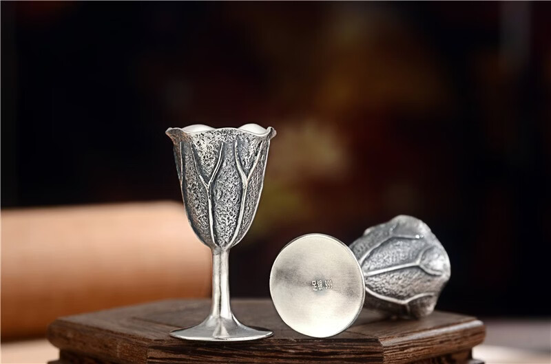 祥瑞凰999银酒具酒壶酒杯 雪花银白酒杯烫酒壶温酒壶酒盅 日式知足