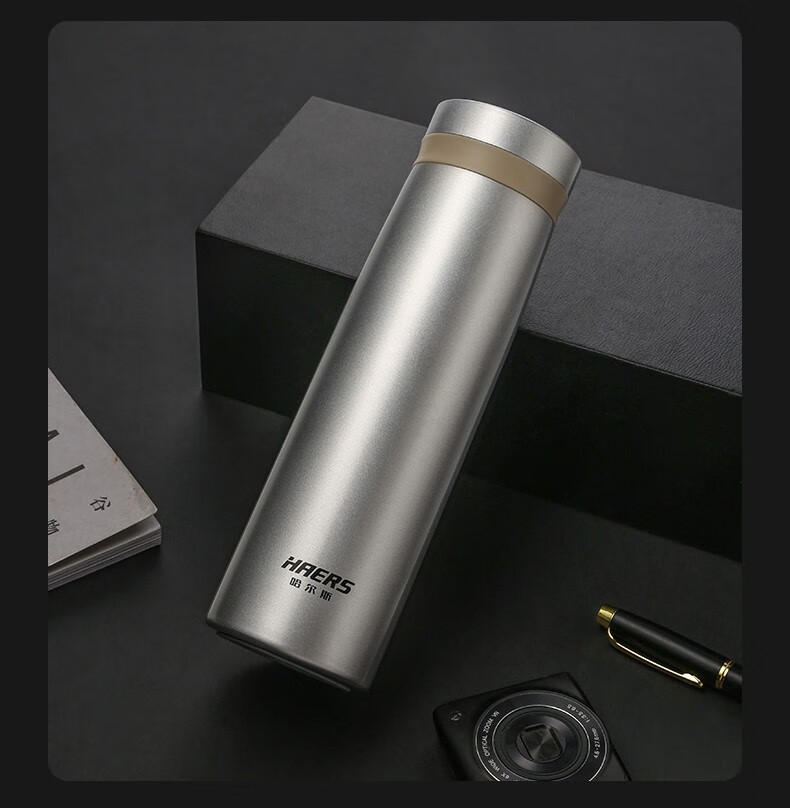 哈尔斯保温杯316l不锈钢304水杯女士高颜值男学生便携泡茶杯子380ml