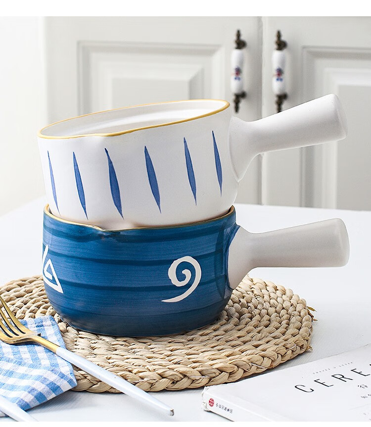 陶瓷奶锅砂锅日式陶瓷单柄小砂锅婴儿辅食锅宝宝煮泡面热牛奶家用明火