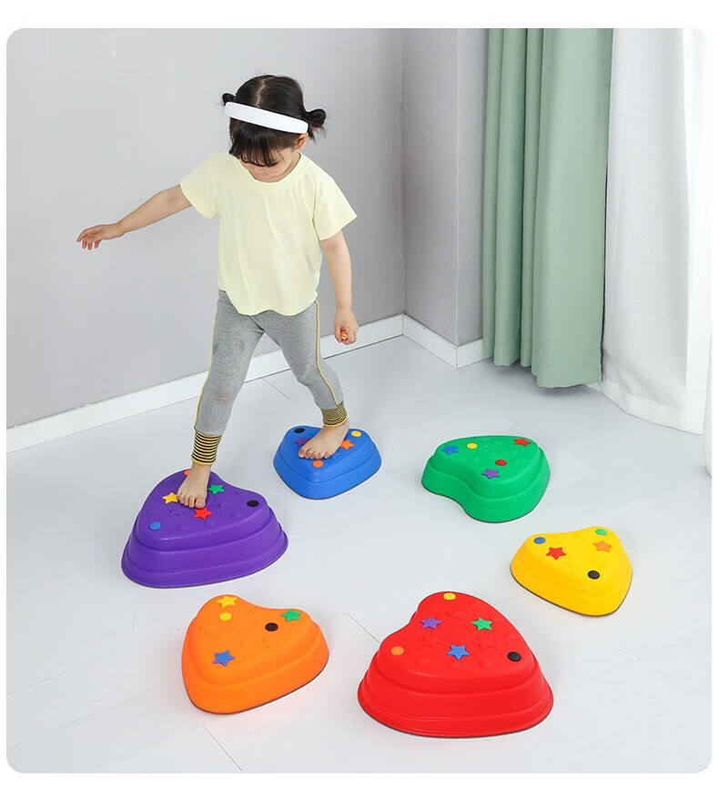 幼儿园儿童早教感统训练过河石踩踏石平衡木独木桥室内外健身器材防滑