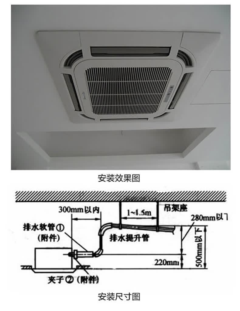 中央空调一拖一天花机吸顶空调商用办公嵌入式八面出风挂顶吊顶式天井
