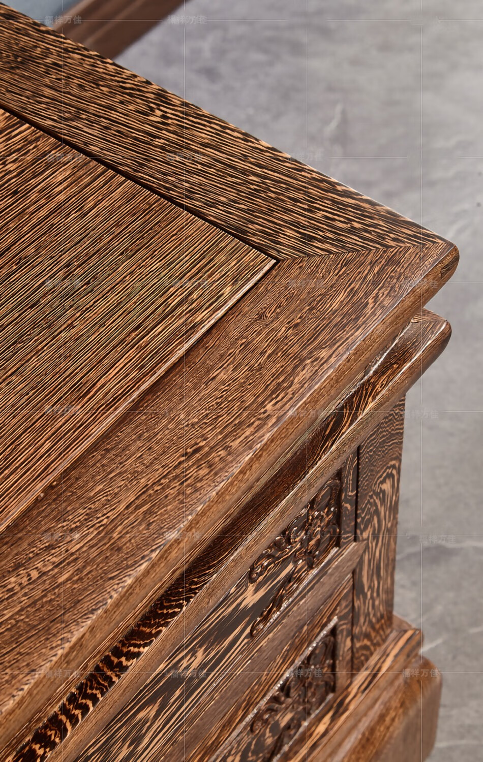 福祥万佳红木家具非洲鸡翅木学名非洲崖豆木新中式客厅双团圆电视柜全