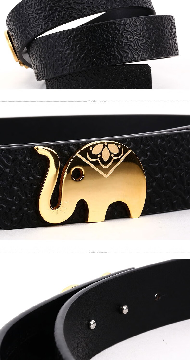 生日礼物elephantgarden大象花园真皮皮带新品女士轻奢腰带礼盒装b