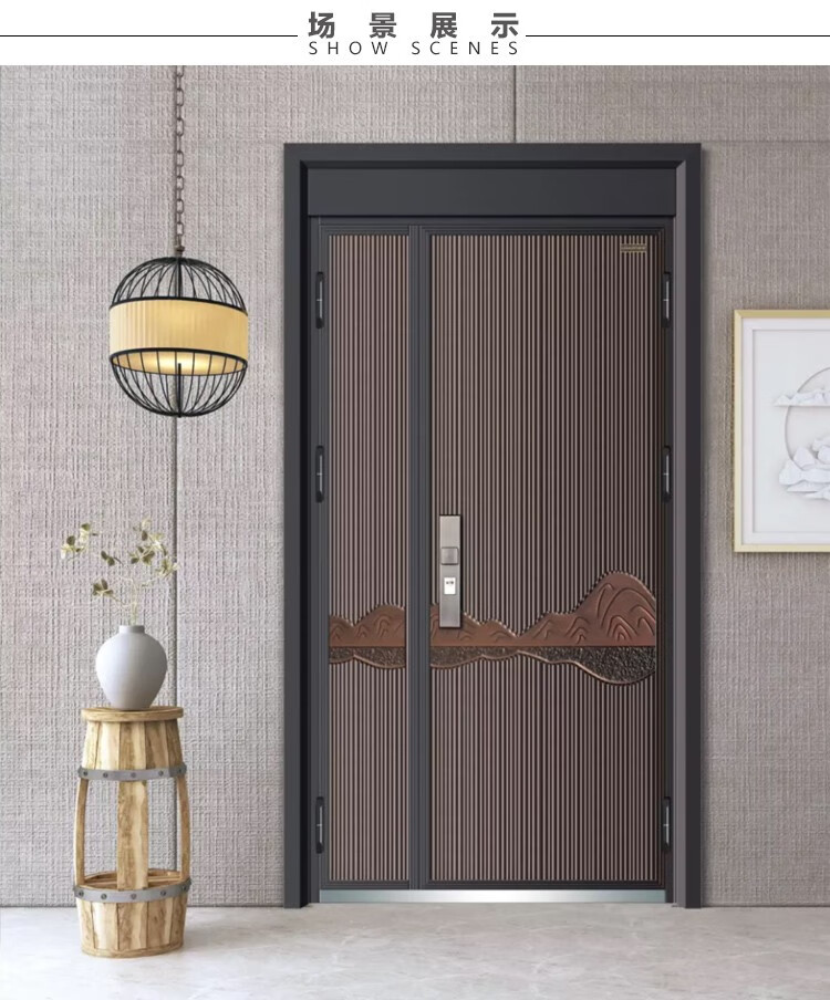 楼龙 甲级防盗门 卡门 安全门 别墅门 庭院门 仿铸铝大门 智能指纹
