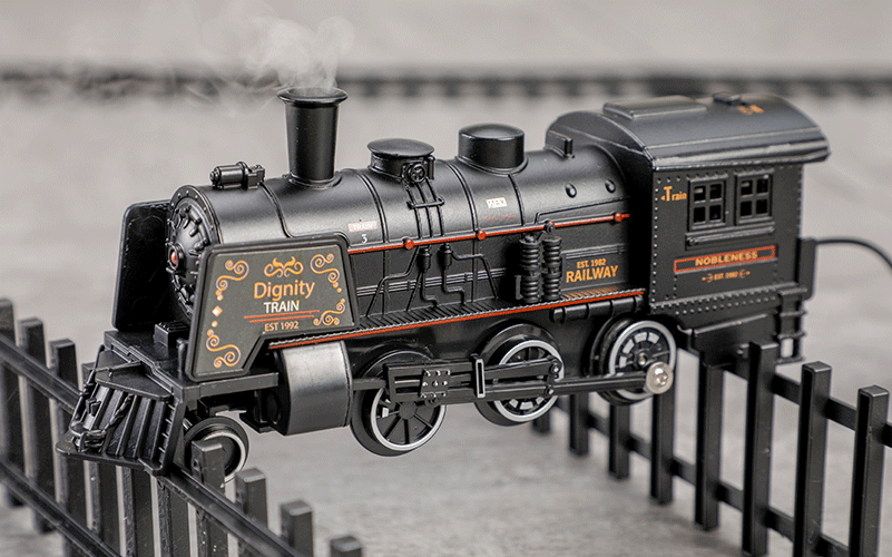 bambetel复古蒸汽火车儿童玩具轨道套装系列男孩小孩312岁以上卡通