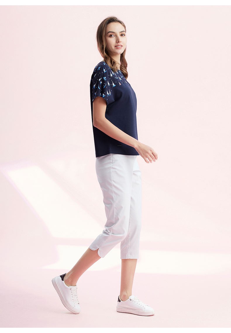 商场同款nautica诺帝卡女装22春夏新款休闲百搭环保棉亲肤柔软宽松