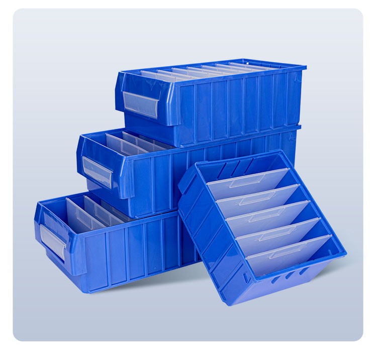 秦臣分隔式零件盒加厚周转箱长方形塑料盒货架螺丝盒物料收纳盒大号分