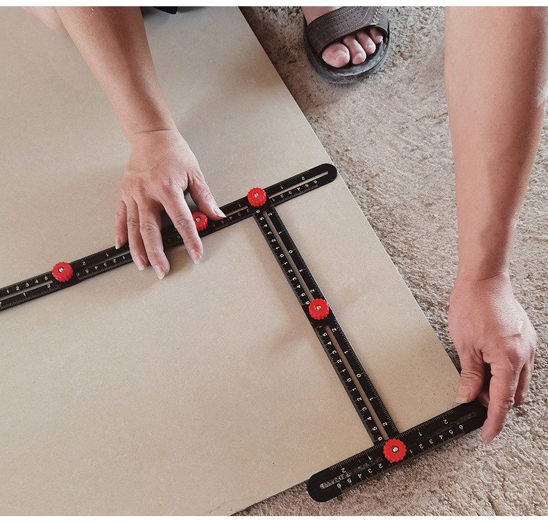 佳雅乐六折尺折叠尺万向定位器万向打孔工具贴瓷砖开孔泥瓦工铺贴地砖