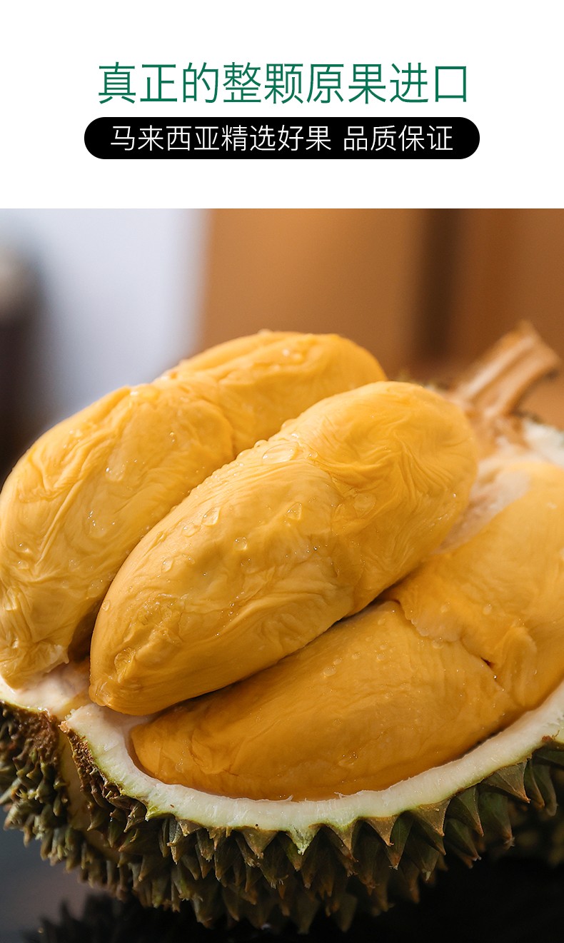 美得乐 马来西亚进口黑刺榴莲 整果带壳新鲜液氮保鲜稀缺品种d200顺丰