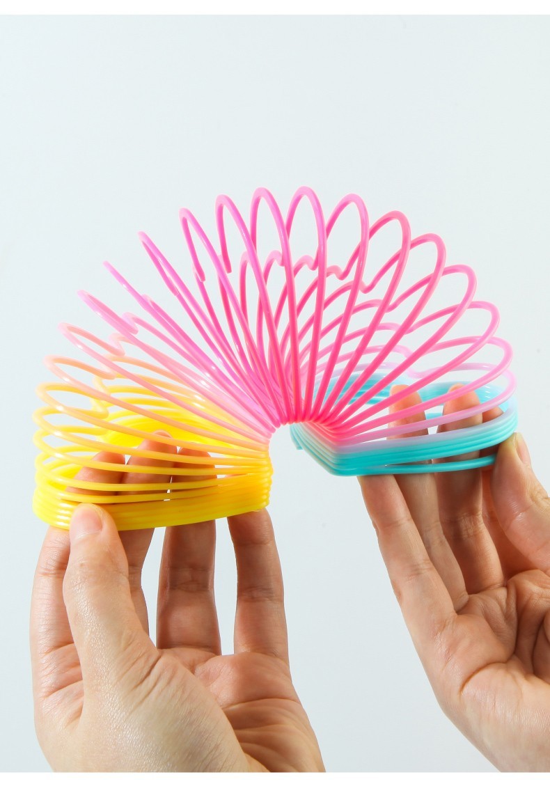 彩虹圈伸缩圈弹簧圈叠叠乐实色四件装宝宝玩具玩具早教儿童弹力圈男孩