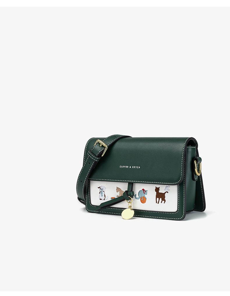 七夕礼物cleverketchck女包包2022新款潮今年流行百搭刺绣单肩斜挎包