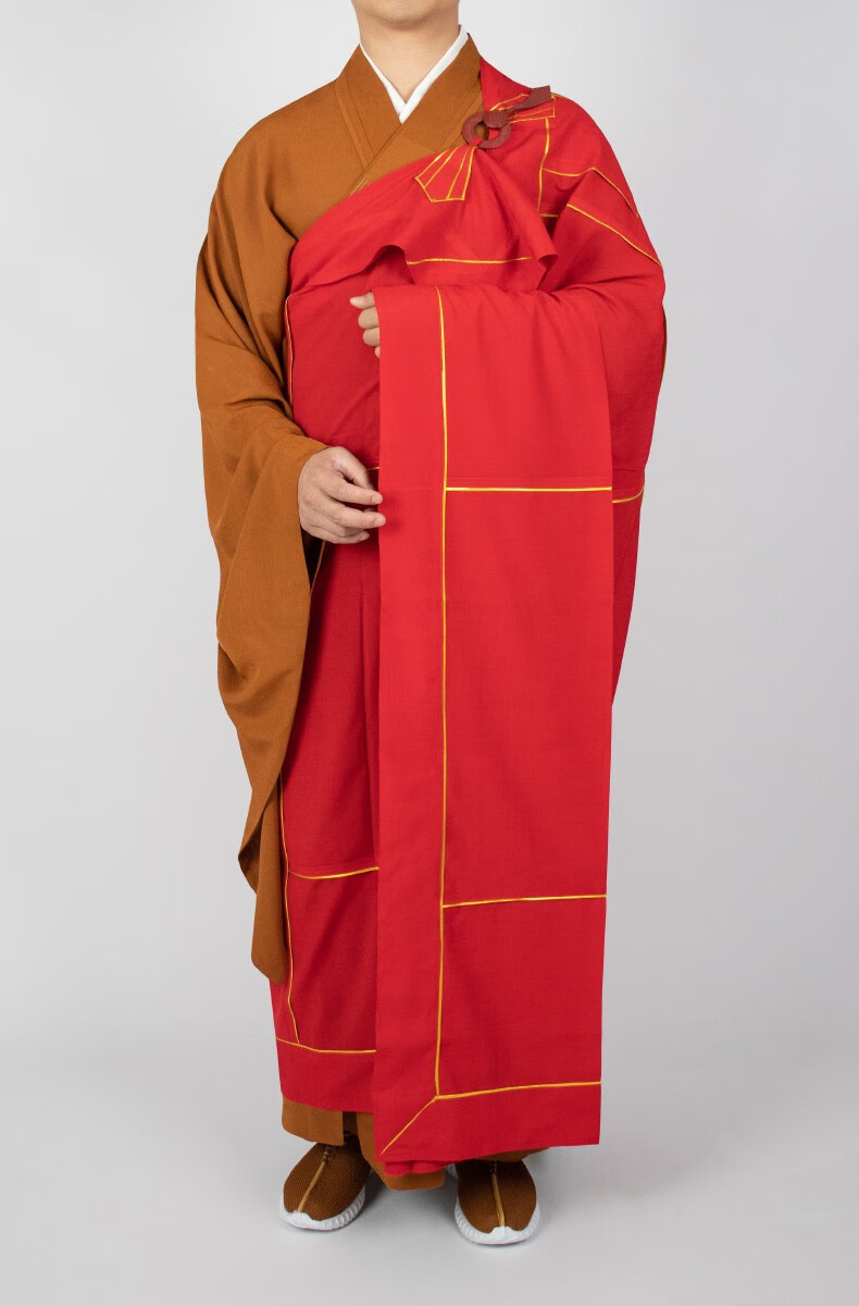 淳沫笙夏(chunmoshengxia)出家人五戒曼衣搭衣居士服咖啡色缦衣五衣七