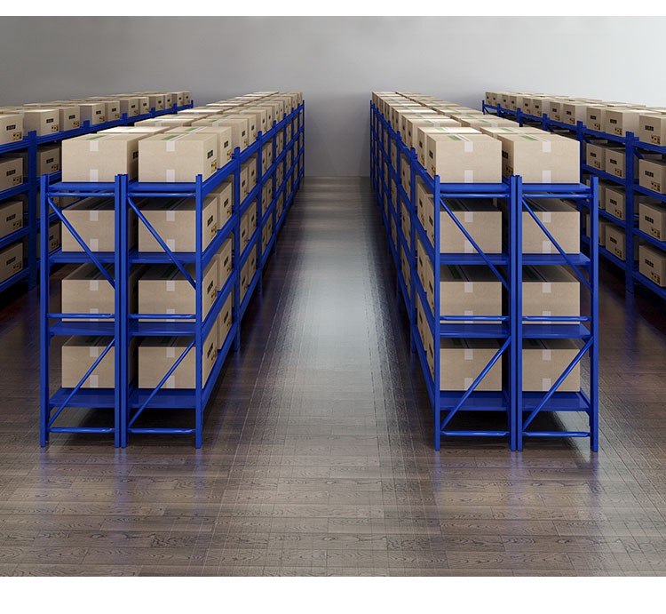 双奈仓储货架超市仓库架展示架中型2米四层白色主架